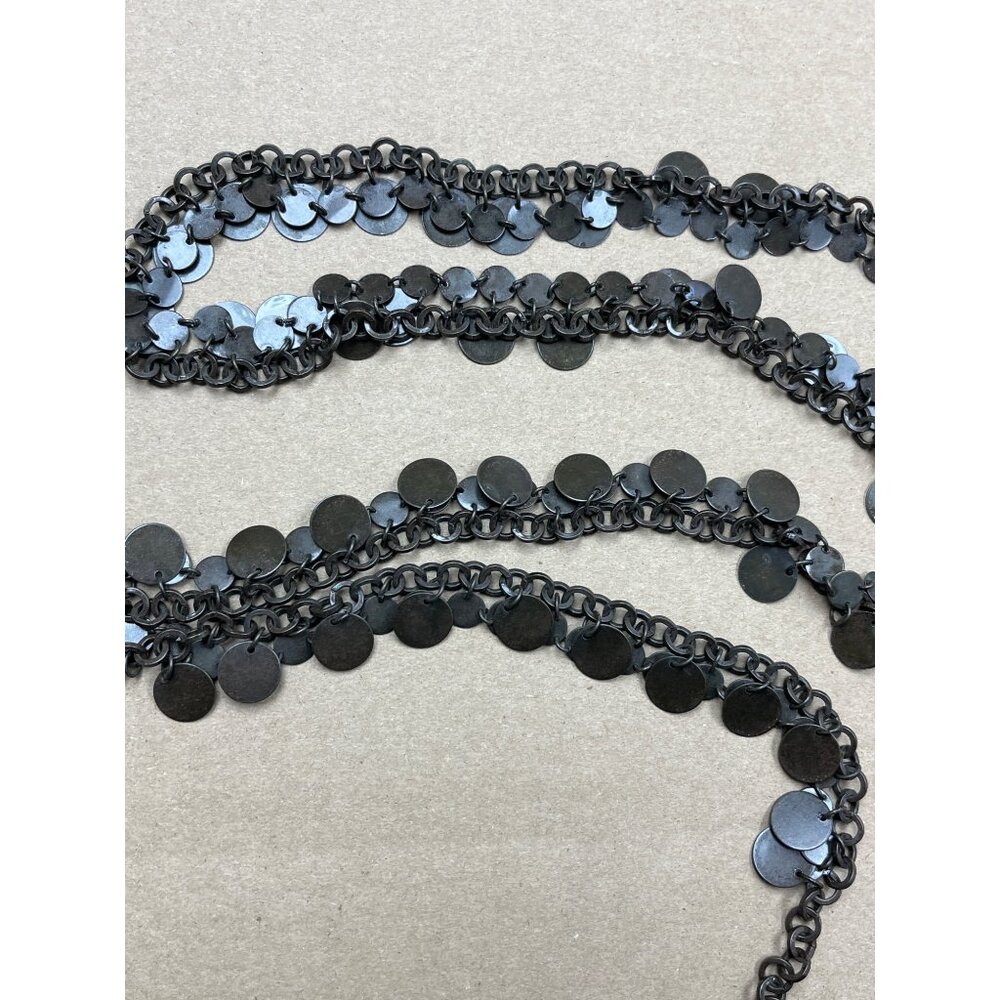 Vintage Dark Bronze Metal Disc Chain Belt SKU 7574 - Picture 8 of 8